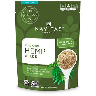 Navitas Organics, Graines de chanvre bio, décortiqué, 8 oz (227 g)