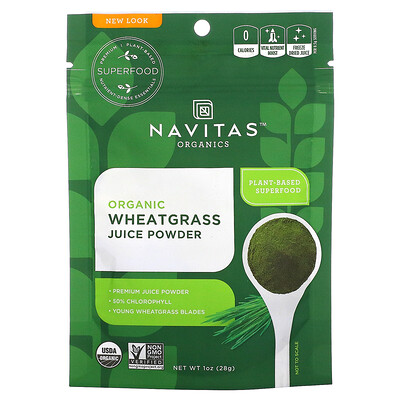 Navitas Organics Органический порошок из сока ростков пшеницы, 28 г (1 унция)