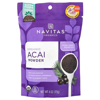 Product Image for Navitas Organics, Organic Acai Powder, 4 oz (113 g)