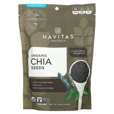 Navitas Organics Органические семена чиа, 454г