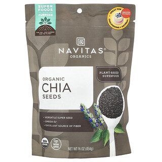 Navitas Organics, органічне насіння чіа, 454 г (16 унцій)