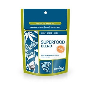 Навитас Органикс, Organic, Superfood Blend, Protein Smoothie Mix, 8 oz (227 g) отзывы