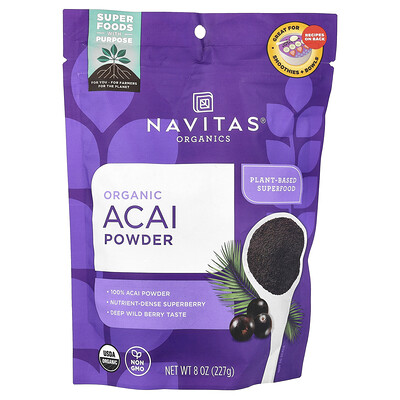 Product Image for Navitas Organics, Organic Acai Powder, 8 oz (227 g)