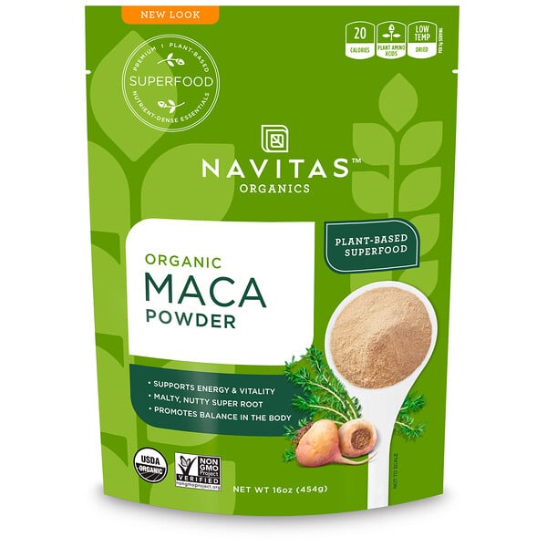 Navitas Organics‏, عضوي، مسحوق الماكا، 16 أونصة (454 جم)