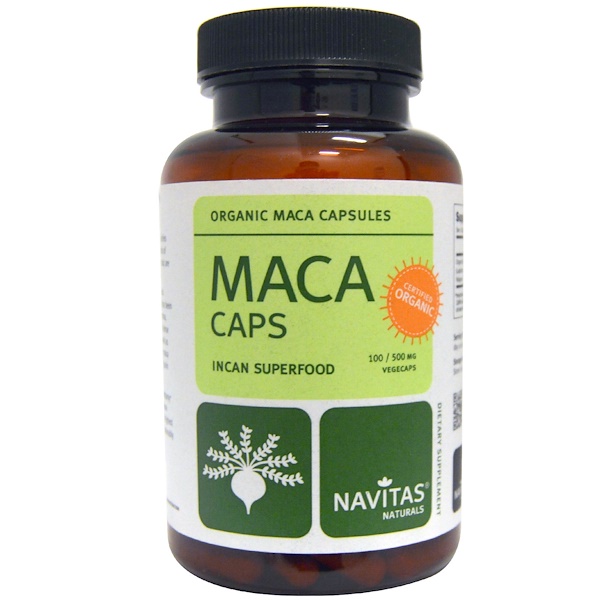 Navitas Organics, Organic, капсулы маки, 500 мг, 100 вегетарианских капсул (Discontinued Item) 