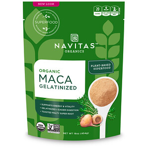 Отзывы о Навитас Органикс, Organic Maca, Gelatinized, 16 oz (454 g)