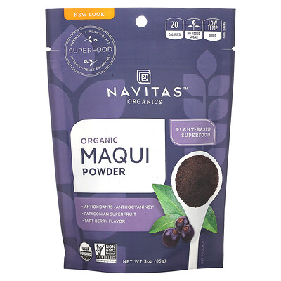 

Navitas Organics, Organic Maqui Powder, Tart Berry, 3 oz (85 g)