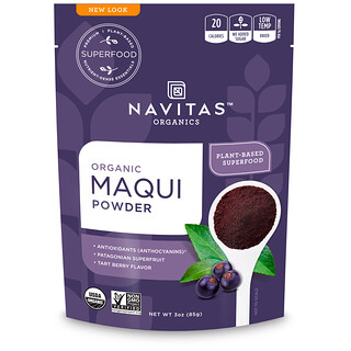 Navitas Organics, مسحوق ماكي العضوي، توت التورتة، 3 أوقية (85 غرام)