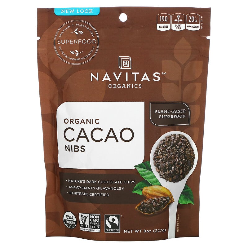 Navitas Organics, Organic Cacao Nibs, 8 Oz (227 G)