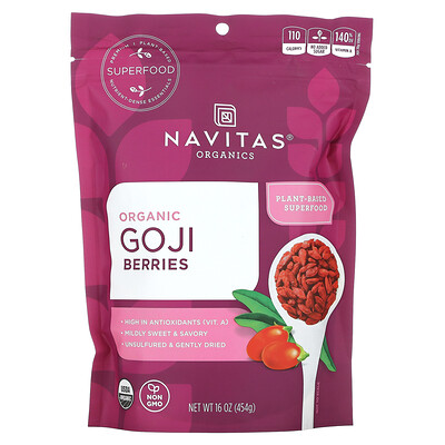 Купить Navitas Organics Органические ягоды годжи, 16 унц. (454 г)