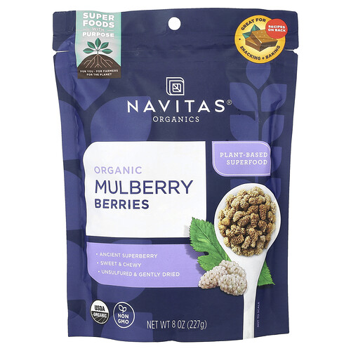 Navitas Organics Organic Mulberry Berries, 8 oz (227 g)