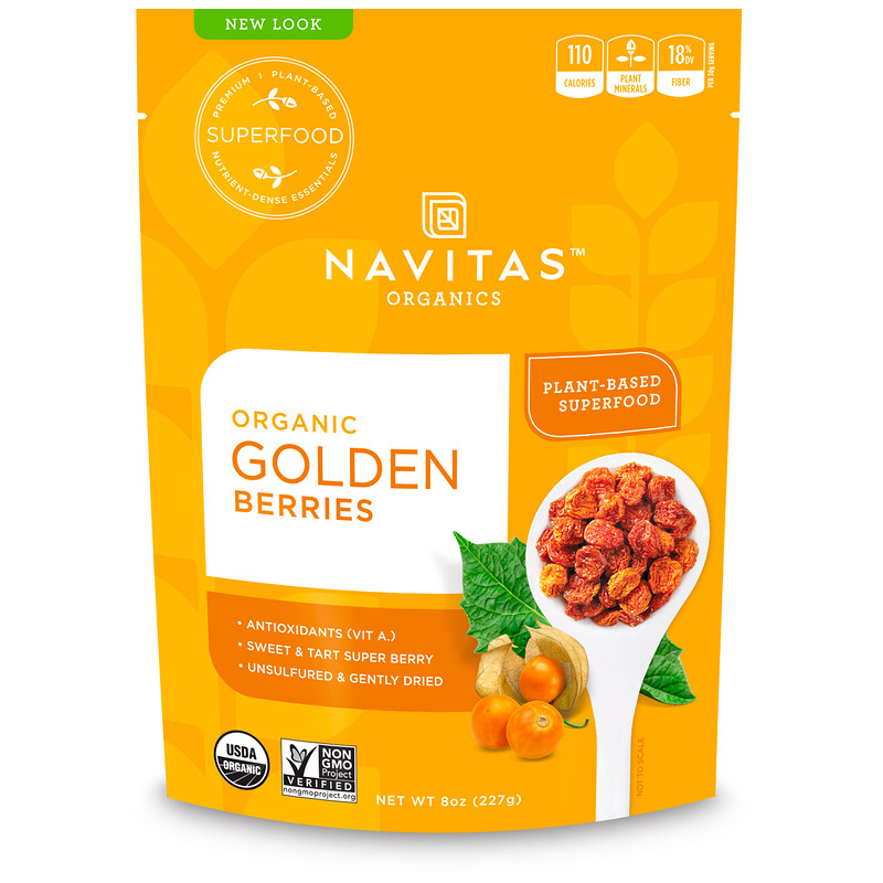 Navitas Organics, Organic Golden Berries, 8 oz (227 g) iHerb