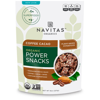 Navitas Organics, Organic Power Snacks, Coffee Cacao, 8 oz (227 g)
