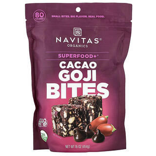 Navitas Organics, Superfood+®, Bouchées au cacao et aux baies de goji, 454 g