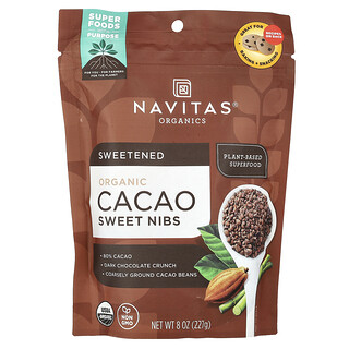 Navitas Organics, Trocitos de cacao dulce orgánico, 227 g (8 oz)