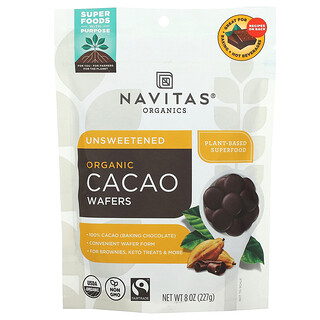 Navitas Organics, 有机可可片，无糖，8 盎司（227 克）