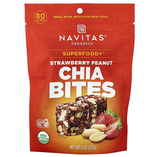 Navitas Organics, Superfood+® Chia Bites, 딸기 땅콩, 227g(8oz)