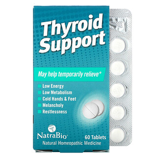 NatraBio, Soporte para la Glándula Tiroide, 60 Tabletas