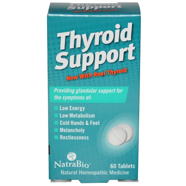 NatraBio, Добавка для поддержки щитовидной железы, 60 таблеток