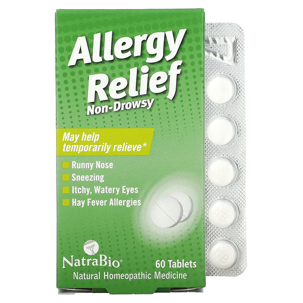Allergy Relief, no produce somnolencia, 60 comprimidos