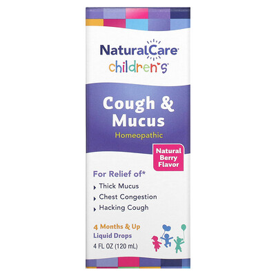 

NatraBio, Children's Cough & Mucus, Night, 4 Months & Up, Natural Berry, 4 fl oz (120 ml)