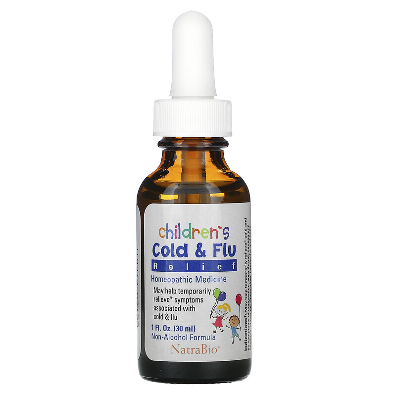 NatraBio, Children's Cold & Flu Relief, 1 fl oz (30 ml) iHerb