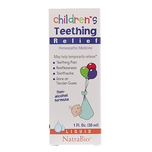 НатраБио, Children's Teething Relief, Non-Alcohol Formula, Liquid, 1 fl oz (30 ml) отзывы