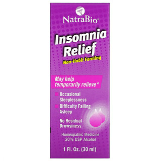 NatraBio, Insomnia Relief, 1 oz líquida(30 ml)