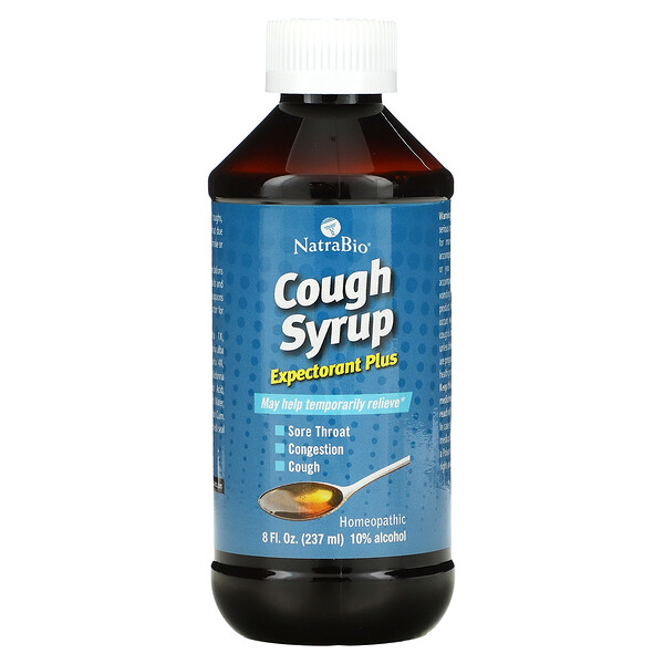 NatraBio, Cough Syrup, Expectorant Plus, 8 fl oz (237 ml)