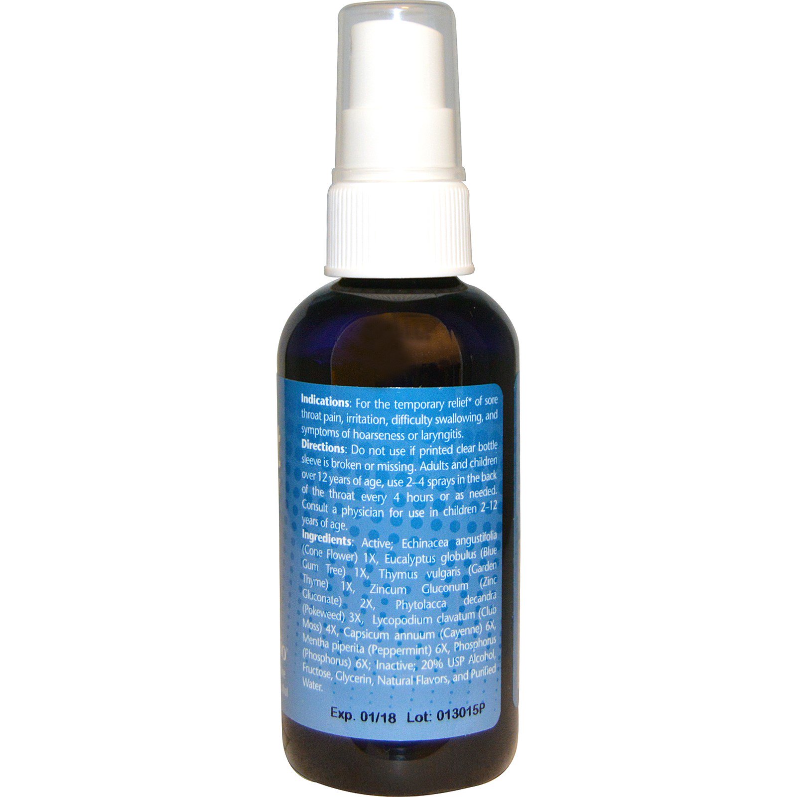 NatraBio, Sore Throat Spray, Temporarily Relieve, 4 fl oz (120 ml) - iHerb