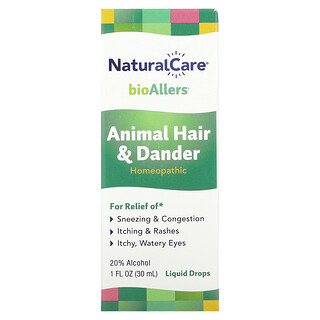 NatraBio, BioAllers, Allergy Treatment, Animal Hair & Dander, 1 fl oz (30 ml)