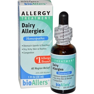 NatraBio, bioAllers, лечение аллергии на молочные продукты, 30 мл