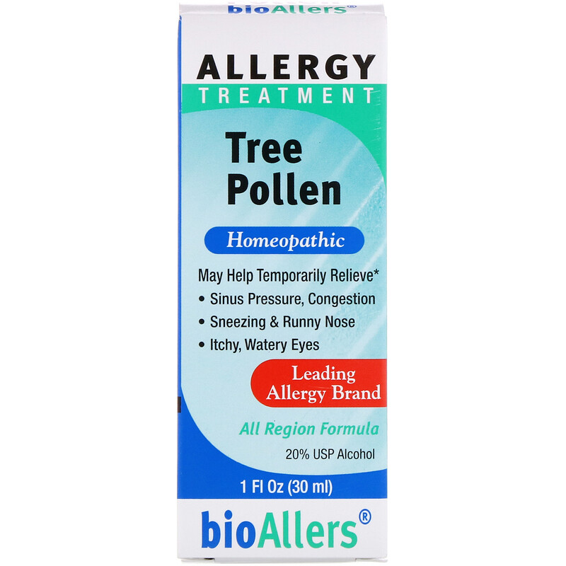 NatraBio, BioAllers, Allergy Treatment , Tree Pollen, 1 fl oz (30 ml