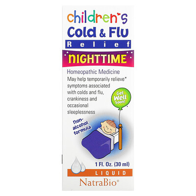 

NatraBio Children's Cold & Flu Nighttime 1 fl oz (30 ml)