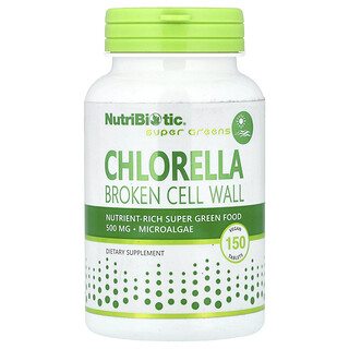 NutriBiotic, Super Greens, Klorella, 150 Tablet Vegan (500 mg per Tablet)