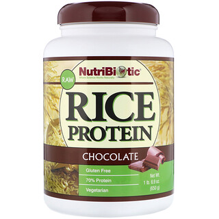 NutriBiotic, الخام رايس البروتين، الشوكولاته، 1 رطل 6.9 أوقية (650 غ)