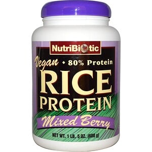 Отзывы о Нутрибиотик, Vegan Rice Protein, Mixed Berry, 1 lb. 5 oz (600 g)