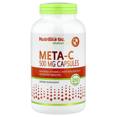 NutriBiotic, Suplemento inmunitario, Meta-C®, 250 cápsulas