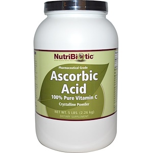 NutriBiotic, Аскорбиновая кислота, 100% чистый витамин С, кристаллический порошок, 5 фунтов (2,26 кг)