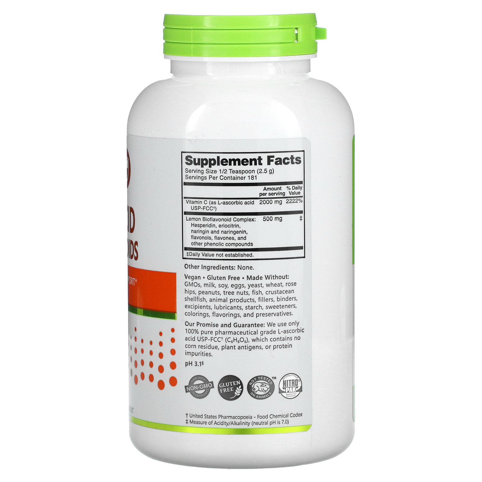 NutriBiotic, Immunity, Ascorbic Acid with Bioflavonoids, Crystalline