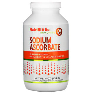 NutriBiotic, Immunité, Ascorbate de sodium, Poudre cristalline, 454 g