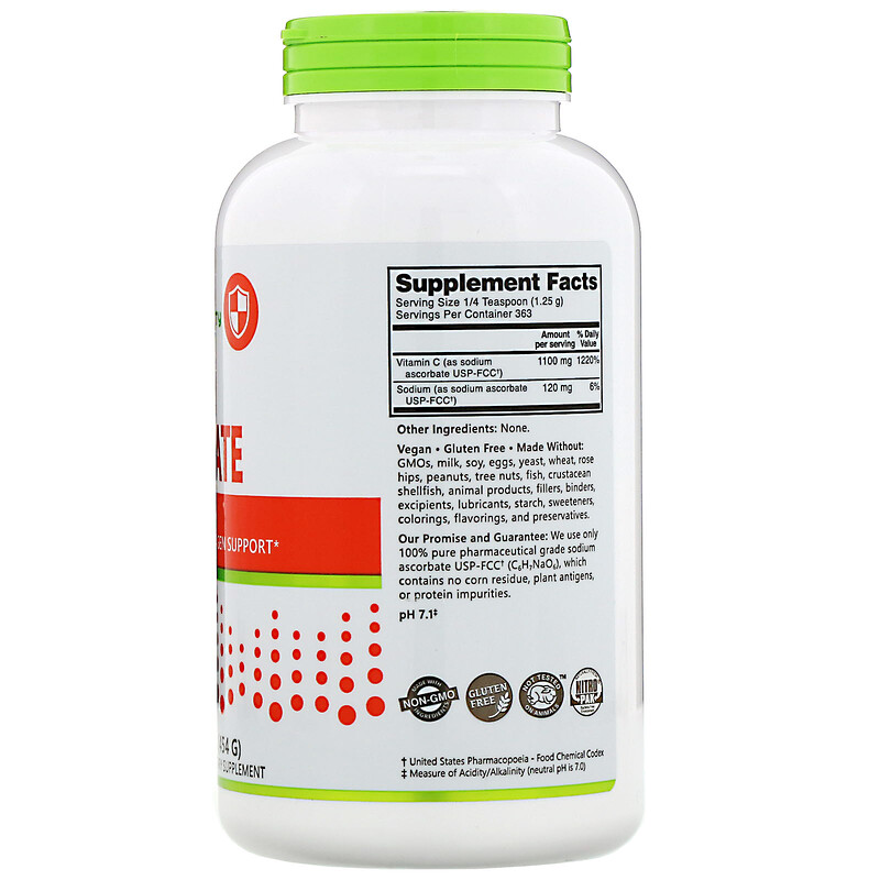 NutriBiotic, Immunity, Sodium Ascorbate, Crystalline Powder, 16 oz (454 ...