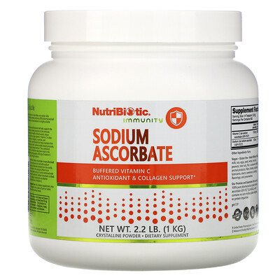 NutriBiotic Immunity, Sodium Ascorbate, Crystalline Powder, 2.2 lb (1 kg)
