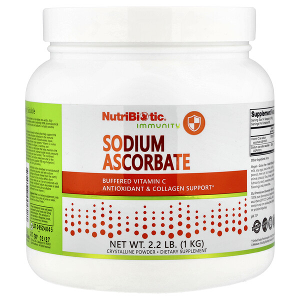 NutriBiotic Immunity, Sodium Ascorbate, Crystalline Powder, 2.2 lb (1 kg)