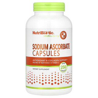 NutriBiotic, Ασκορβικό νάτριο, 250 vegan κάψουλες