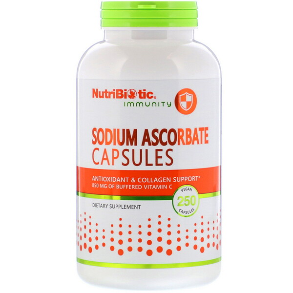 Immunity, Sodium Ascorbate, 250 Vegan Capsules