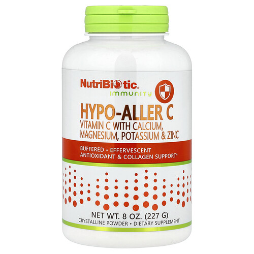 NutriBiotic, Immunity, Hypo-Aller C, Vitamin C with Calcium, Magnesium, Potassium & Zinc, 8 oz (227 g)