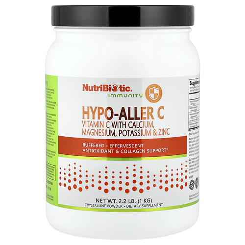 Nutribiotic Immunity, Hypo-Aller C, Vitamin C with Calcium, Magnesium, Potassium & Zinc, 2.2 lb (1 kg)