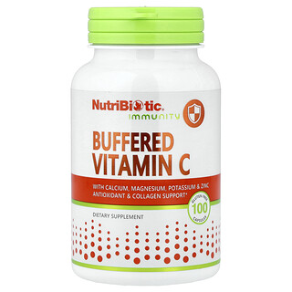 NutriBiotic, Immunité, Vitamine C tamponnée, 100 capsules sans gluten