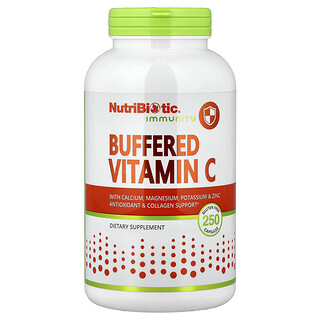 NutriBiotic, Immunity, Buffered Vitamin C With Calcium, Magnesium, Potassium & Zinc, 250 Gluten-Free Capsules